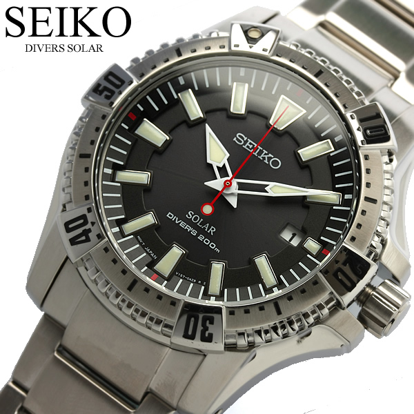 楽天市場 送料無料 セイコー 腕時計 セイコー Seiko 腕時計 メンズ ダイバーズウォッチ ソーラー 気圧防水 ブラック Sne293p1 Men S うでどけい Cameron