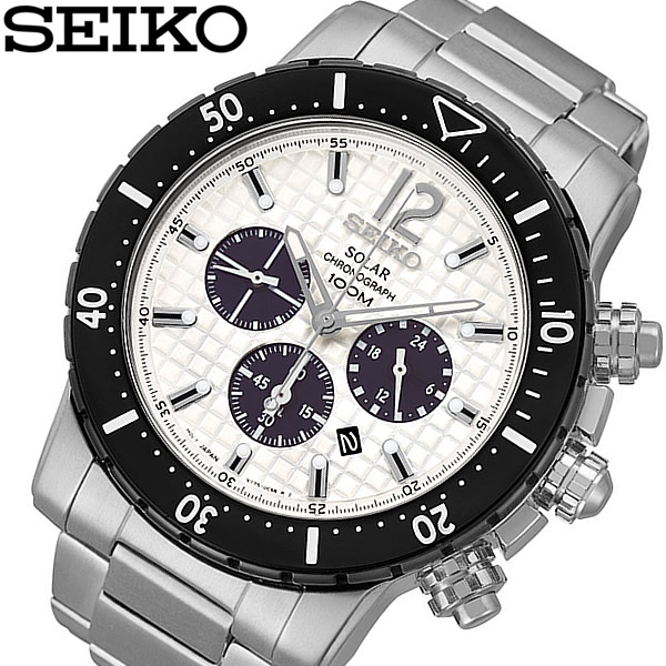 楽天市場 送料無料 セイコー Seiko 腕時計 メンズ クロノグラフ ソーラー クロノ 100m防水 Ssc243p1 逆輸入 人気 ブランド ランキング ウォッチ うでどけい Men S Cameron