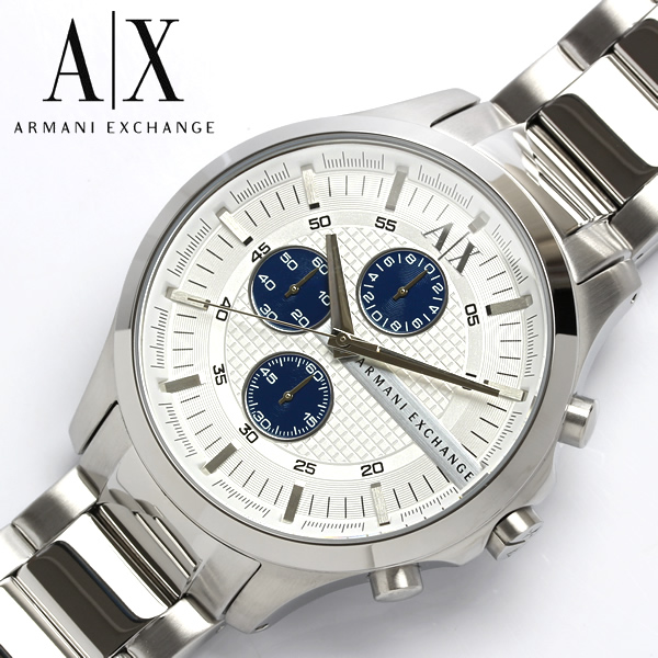 armani exchange watch mens silver