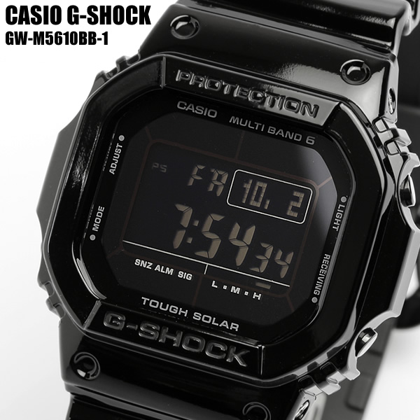 【G-SHOCK】Gショック 電波ソーラー ジーショック 20気圧防水 ラバー デジタル CASIO カシオ 腕時計 GW-M5610BB-1 メンズ うでどけい Men's