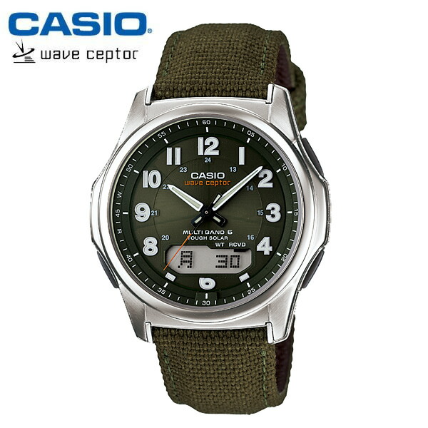 【カシオ・ソーラー電磁波時辰儀】CASIO  ウェーブセプター ソーラー 電磁波 メンズ ウオッチ 電磁波ソーラー WVA-M630Ｂ-3AJF MEN\u0027S うでどけい 国内置き目品