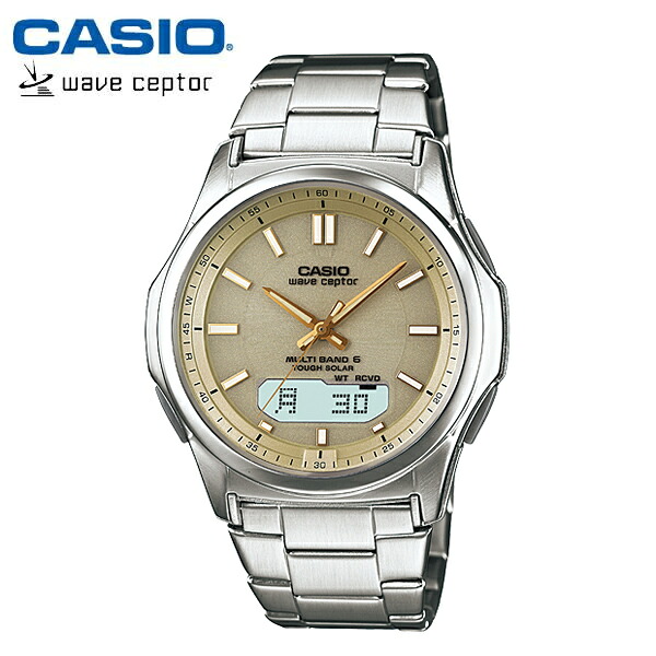 【カシオ・ソーラー電磁波時辰儀】CASIO  ウェーブセプター ソーラー 電磁波 メンズ ウォッチ 電磁波ソーラー WVA-M630Ｄ-9AJF MEN\u0027S うでどけい 国内置き目品 メンズ腕時計-腕時計