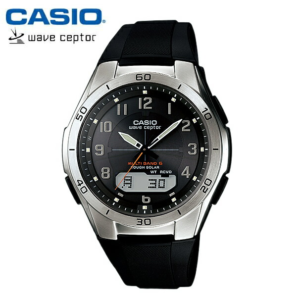 【カシオ・ソーラー電磁波時辰儀】CASIO  ウェーブセプター ソーラー 電磁波 メンズ ウオッチ 電磁波ソーラー WVA-M640-1A2JF MEN\u0027S うでどけい 国内置き目品