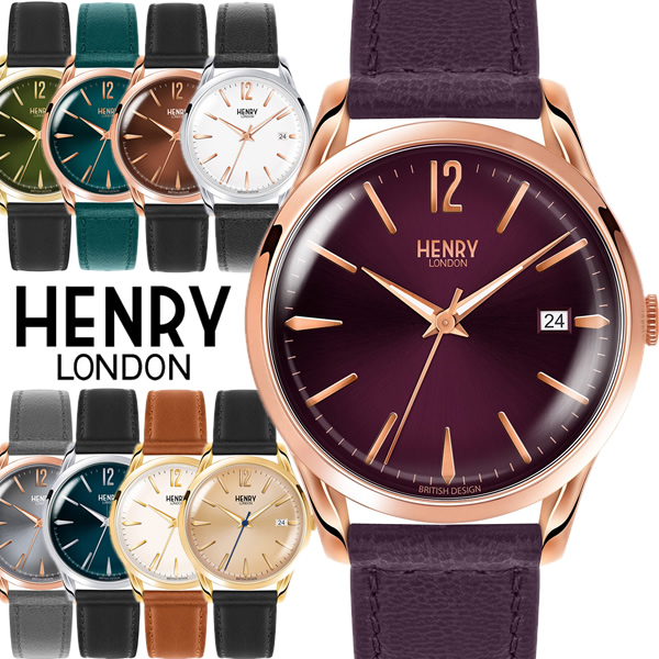 【楽天市場】【100%本物保証】HENRY LONDON ヘンリーロンドン 腕時計 レディース メンズ 革ベルト レザー ウォッチ ローズ