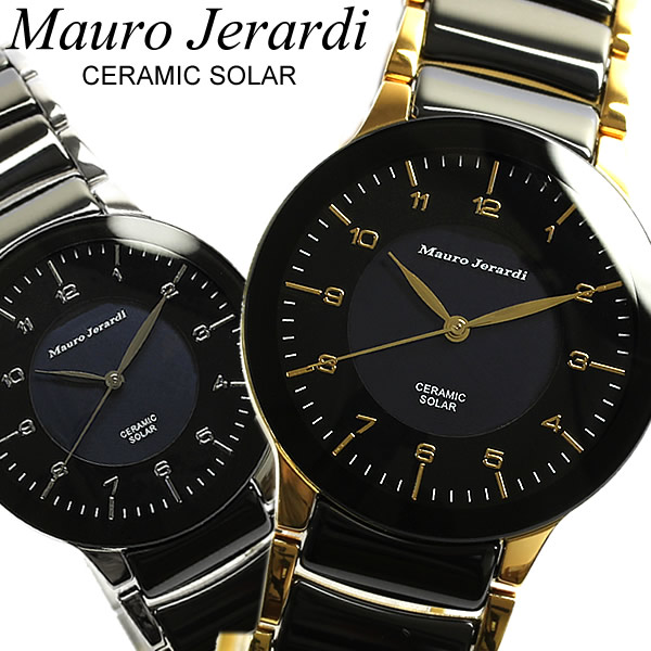 【送料無料】Mauro Jerardi マウロジェラルディ メンズ ウォッチ 腕時計 ソーラー 3気圧防水 ステンレス セラミック コンビネーション MJ043｜CAMERON