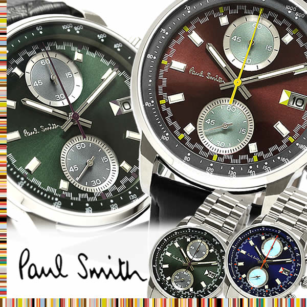 動作OK】Paul Smith ポールスミス 腕時計 レッド調 レクタンギュラ+