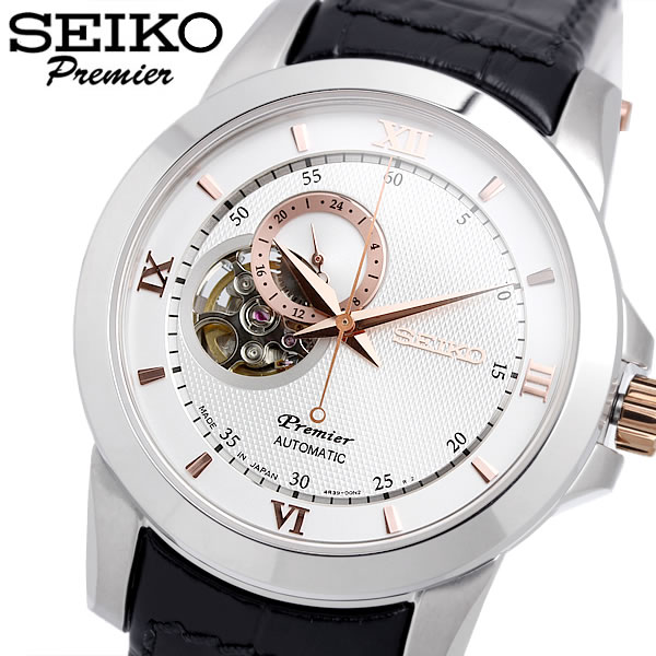 【楽天市場】【SEIKO Premier】 セイコー プルミエ 腕時計 メンズ 自動巻き 日本製 10気圧防水 オープンハート スケルトン