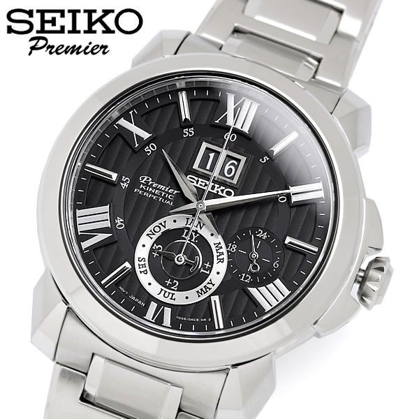 【楽天市場】SEIKO Premier セイコー プルミエ キネティック 自動巻発電 パーペチュアル カレンダー メンズ 腕時計 10気圧防水