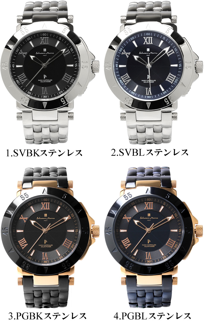 【楽天市場】【Salvatore Marra】サルバトーレマーラ 電波 ソーラー 腕時計 メンズ 限定モデル SM18112 ステンレス 革