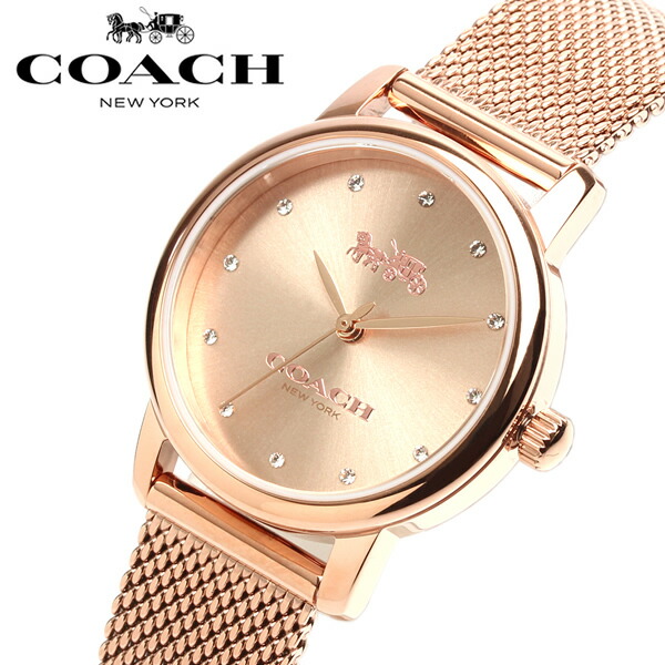 Coach コーチ 腕時計 ウォッチ レディース ブランド ストーン お洒落 オフィス ピンクゴールド Rvcconst Com