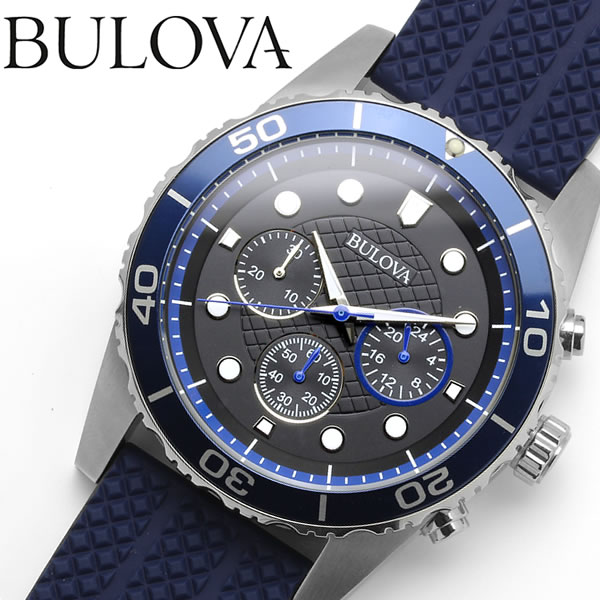 【楽天市場】【BULOVA】 ブローバ 腕時計 メンズ 男性用 10気圧防水 クロノグラフ ダイバーズ クオーツ スポーツ 98A190
