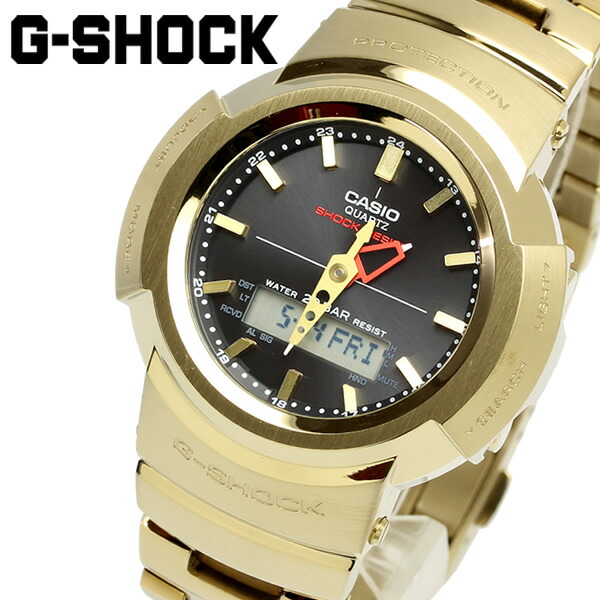 【百貨店SALE】G-SHOCK ジーショック ウオッチ メンズ 成人男性用 盛りだくさん金属元素 20空圧雨合羽 電磁波ソーラー 耐衝撃 タフソーラーアナデジ 一般受け 御覧になる 差し上げ物 ブランド名 差し上げ物 AWM-500GD-9A