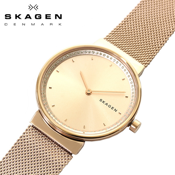 【楽天市場】スカーゲン SKAGEN アネリー ANNELIE 34mm クリスタル クオーツ レディース 腕時計 アナログ ピンクゴールド