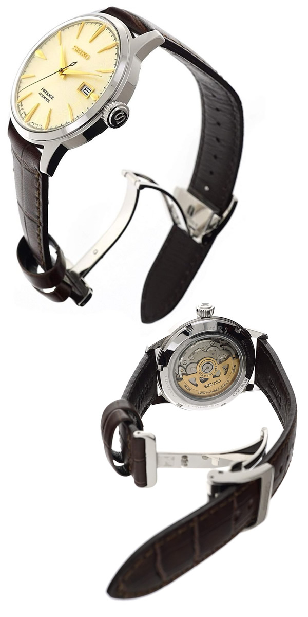 Seiko セイコー リストウオッチ メンズ プレサージュ 自動小銃巻数 日本製 ジャパンファッションモデル なめし スケルトン後方 Srpc99j1 Silk Music Com