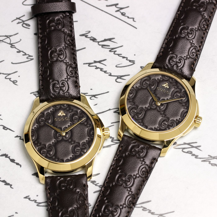 グッチ 腕時計 メンズ 人気 40代 結婚 GUCCI カップル 記念 シグネチャー スイス製 2本セット お揃い 恋人 ギフト 30代