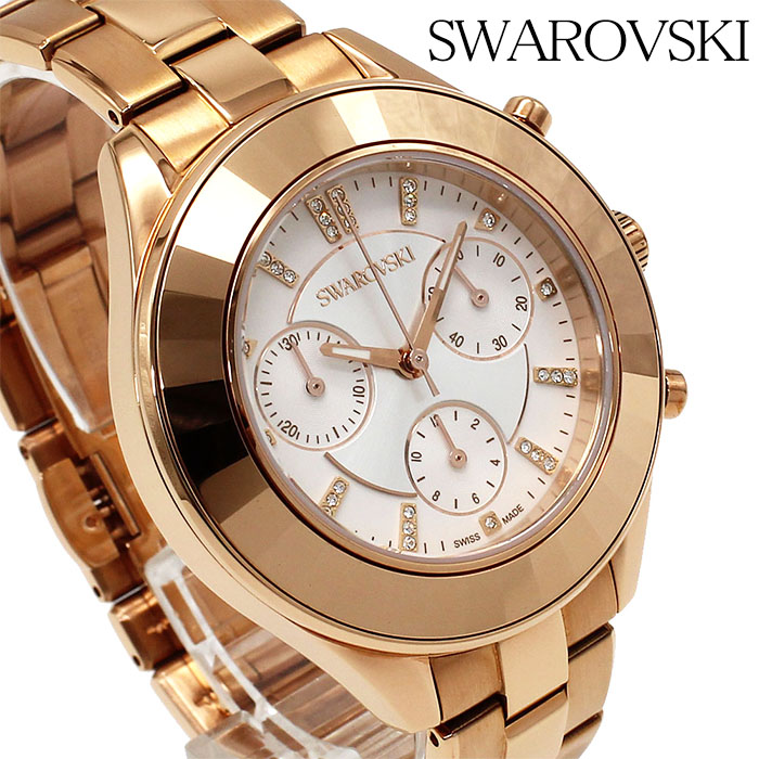 SWAROVSKI スワロフスキー 腕時計 レディース ウォッチ Octea lux sport オクティア ラックス スポーツ クロノグラフ ビジネス 誕生日 ローズゴールド 5612194｜CAMERON