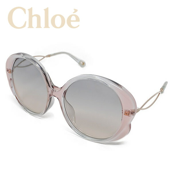 最終価格　クロエ　グラデーションラウンドサングラス Chloe クロエ サングラス ゴールド グラデーション CE114SC 724