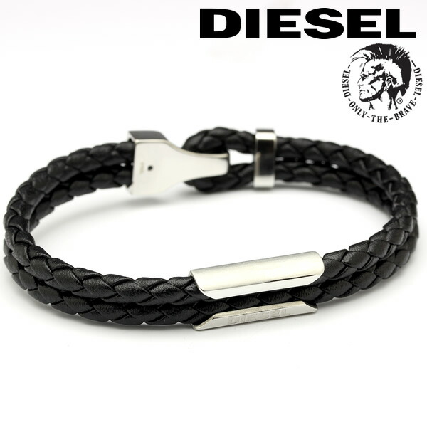 Diesel ディーゼル ブレスレッド レザー ブランド ダブルストランド フック式 アクセサリー おしゃれ Dx Runawayapricot Com