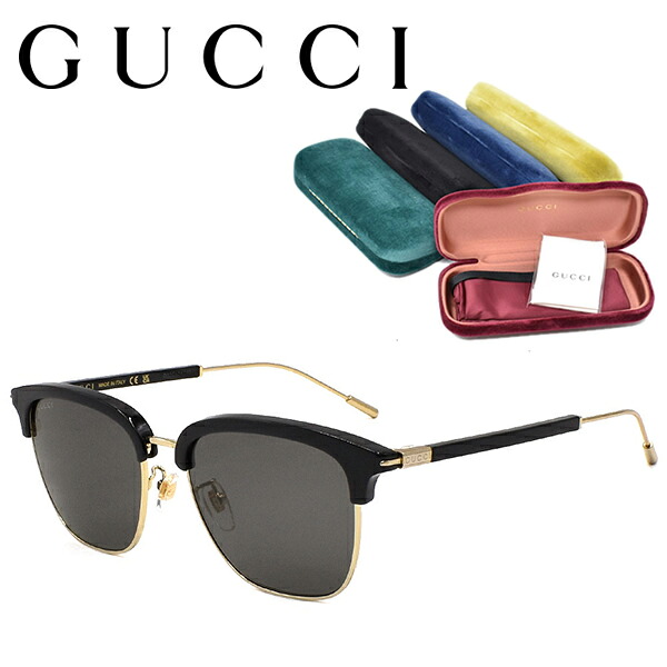 GUCCI グッチ サングラス メンズ レディース ブランド アイウェア UVカット 日焼け対策 メガネ ケース付 プレゼント ギフト アジアンフィットブラック グレー GG1275SA-001 国内正規品