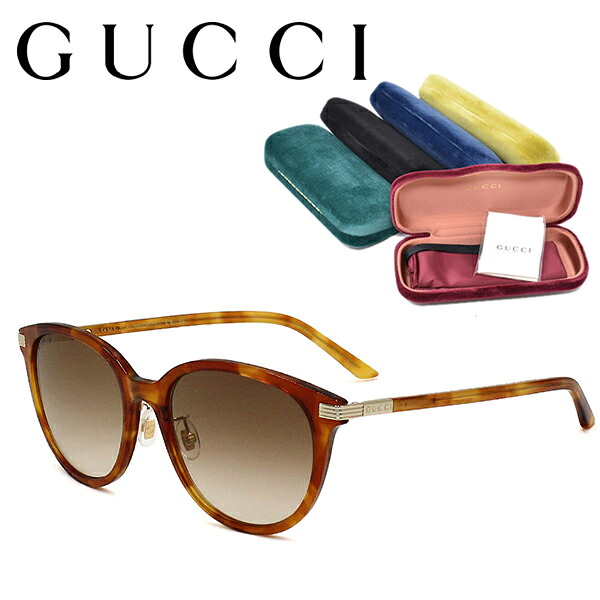 GUCCI グッチ サングラス メンズ レディース ブランド アイウェア UVカット 日焼け対策 メガネ ケース付 プレゼント ギフト アジアンフィット ハバナ ブラウン GG1452SK-004 国内正規品|CAMERON