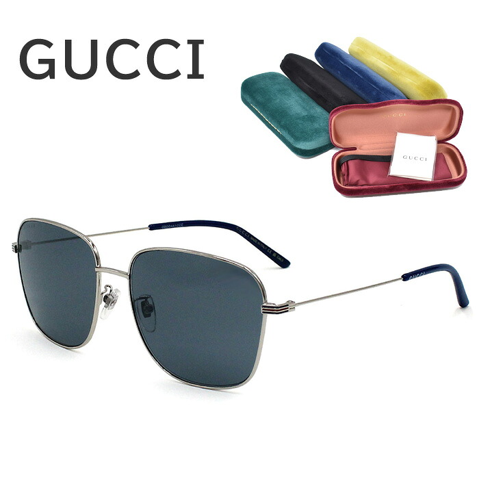 GUCCI グッチ サングラス メンズ レディース ブランド UVカット シルバー GG1464SA-004 国内正規品