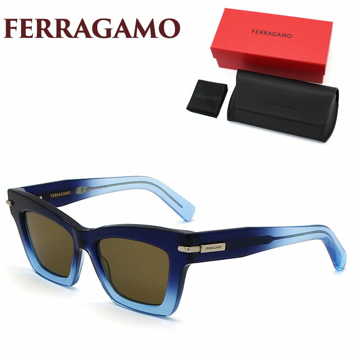 Ferragamo フェラガモ サングラス レディース UVカット グローバルフィット フォックス ブルー ケース付 日焼け対策 国内正規品 SF2031S-415｜CAMERON