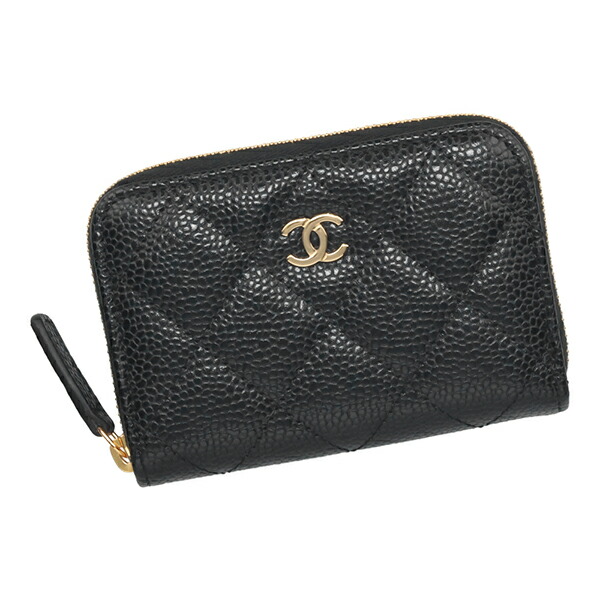 シャネル 釣り銭入れ レディース CHANEL 古典派音楽 ジップコインパース AP0216 Y01864 C3906 黒いこと ゴールド金具