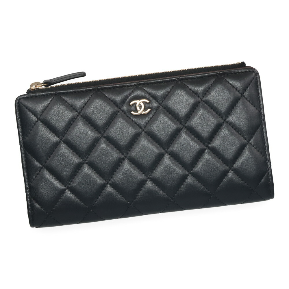 あ*ら様 な*ろ様 CHANEL ブラック キルティング 財布【クラシックフラッ 楽天市場】シャネル 財布 レディース CHANEL クラシック ロング
