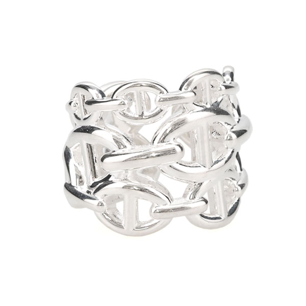 HERMES エルメス アンシェネ シェーヌダンクル シルバー リング 52 HERMES エルメス リング 指輪 シェーヌダンクル アンシェネTGM #52(約