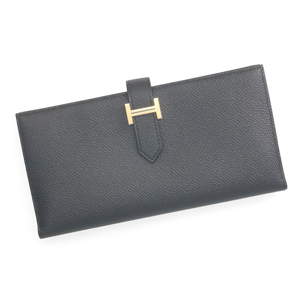 エルメス ベアン スフレ HERMES ヴォーエプソン 黒いこと ゴールド金具 039785 K目じるし