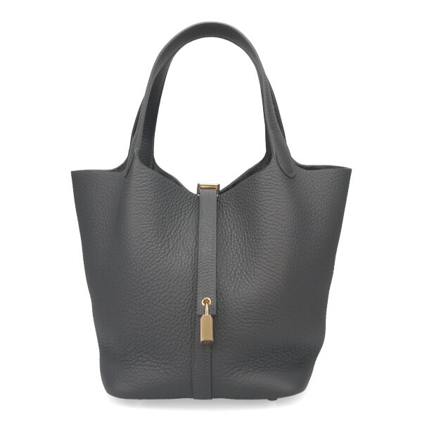 エルメス ピコタン 鍵を掛ける MM 22糎 HERMES トリヨンクレマンス アルドワーズ 三鞭酒ゴールド金具 W目じるし 060991