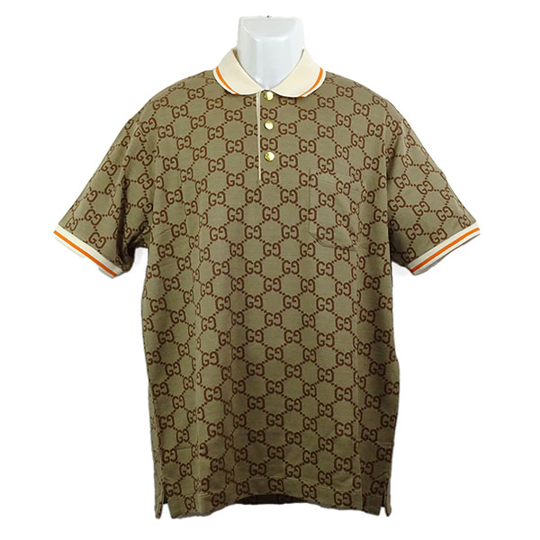 ⭐︎⭐︎Z⭐︎⭐︎ GUCCI　グッチ　総柄　半袖ポロシャツ　Ｓサイズ GUCCI（ポロシャツ）のフリマアイテム一覧