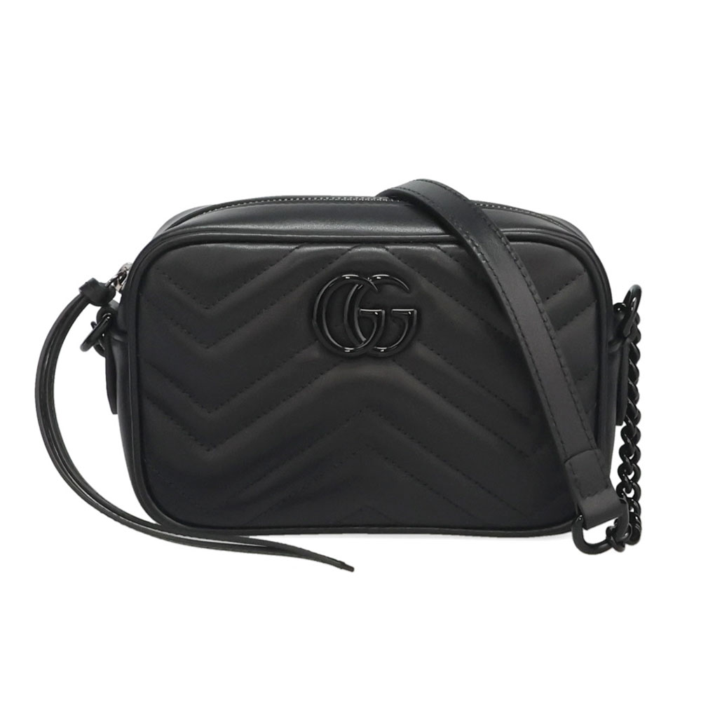 グッチ バッグ レディース GUCCI GGマーモント ミニカメラバッグ 634936 DTDHV 1000 ブラック｜カミーノ