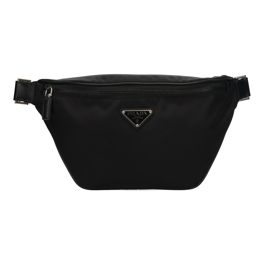 プラダ バッグ メンズ PRADA リナイロン サフィアーノレザー ベルトバッグ 2VL033 2DMH F0002 NERO ブラック