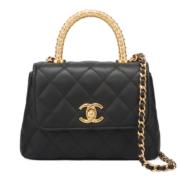 シャネル 御徒面子 レディース CHANEL ココハンドル エクストラミニ AP4244 B20825 94305 黒いこと ゴールド金具