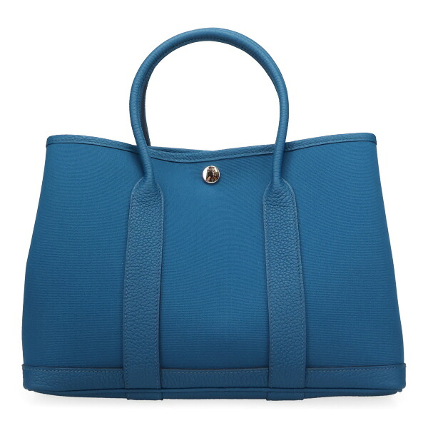 エルメス ガーデンパーティ TPM 30 HERMES トワルオフィシェ+ネゴンダ ブルーウートルメール 051551 K刻印|カミーノ