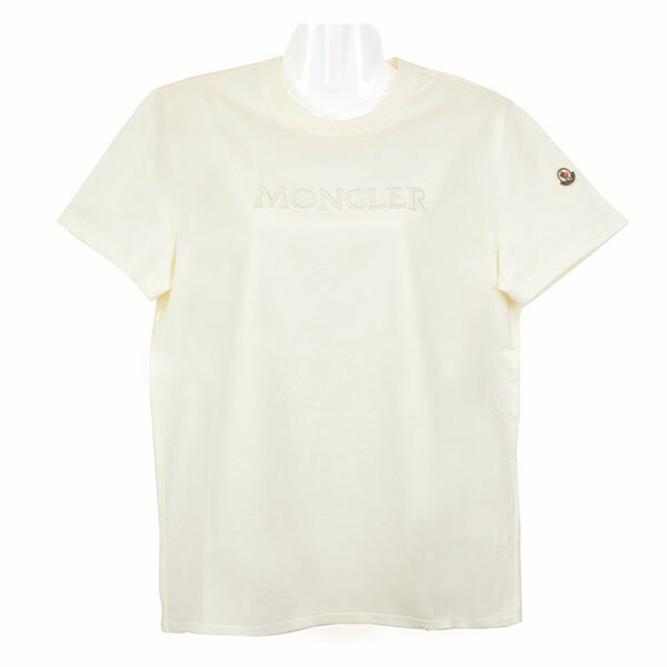 モンクレール Tシャツ レディース MONCLER 8C00021 89AUO 037 ホワイトアイボリー サイズL