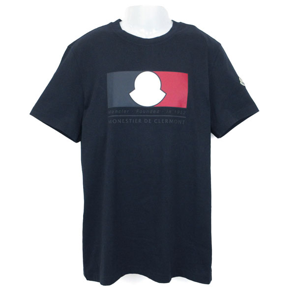 モンクレール Tシャツ メンズ MONCLER 8C00019 8930T 778 ネイビー サイズL