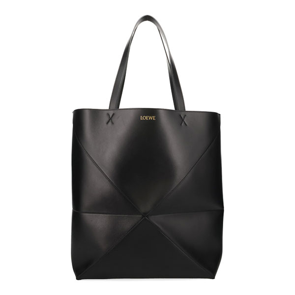 ロエベ 御徒面子 メンズ LOEWE パズルフォルドトートXL シャイニーカーフ B933Q18X01 1100 黒いこと
