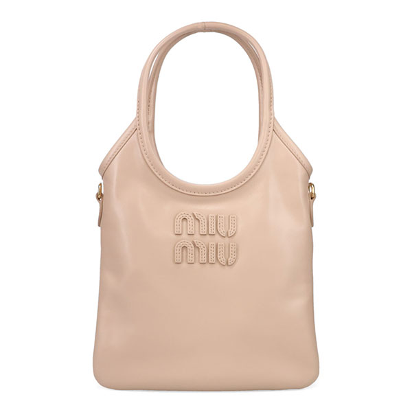 ミュウミュウ バッグ レディース MIUMIU アイビー レザーハンドバッグ 5BA281 21EO F02369 CIPRIA パウダーピンク