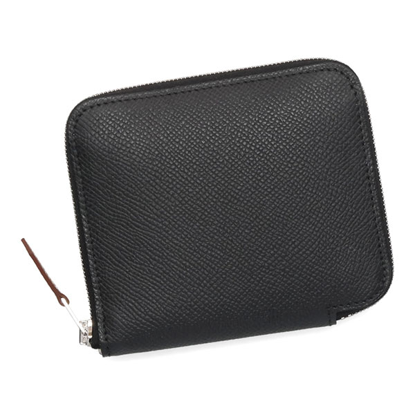 エルメス シルクイン コンパクト HERMES ヴォーエプソン ブラック 084266 K刻印｜カミーノ