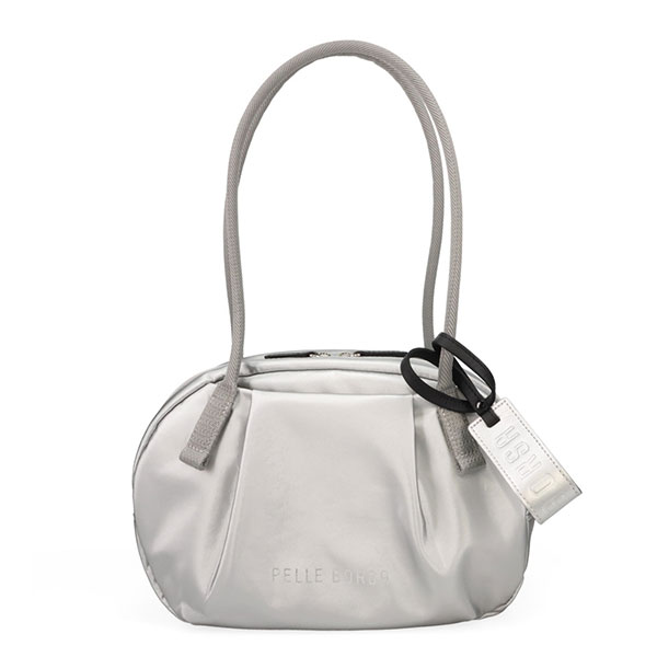 ペレボルサ 御徒面子 レディース PELLE BORSA チアーズ ラウンド豆の町 5212 SI しろがね色 レディースバッグ-ボストンバッグ-バッグ・小物・ブランド雑貨