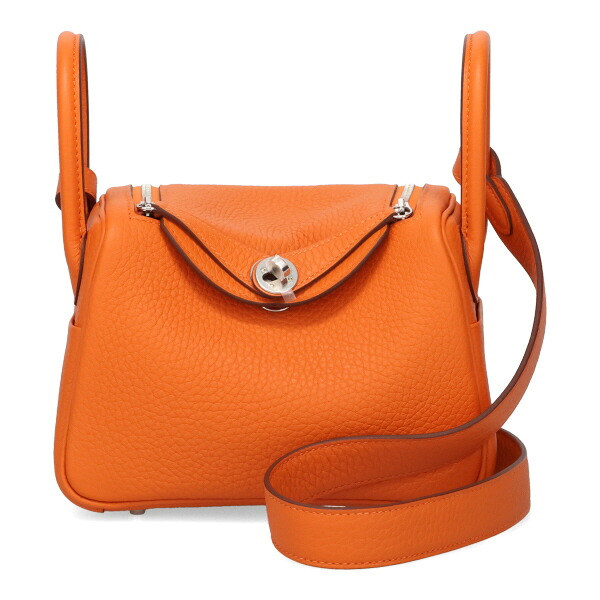 エルメス リンディ ミニ HERMES トリヨンクレマンス オレンジ シルバー金具 K刻印 085956|カミーノ