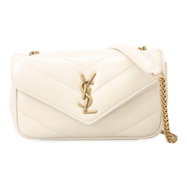サンローラン バッグ レディース SAINT LAURENT LE5A7 ルル トイ 821749 AAEAX 9207 ホワイト ゴールド金具|カミーノ