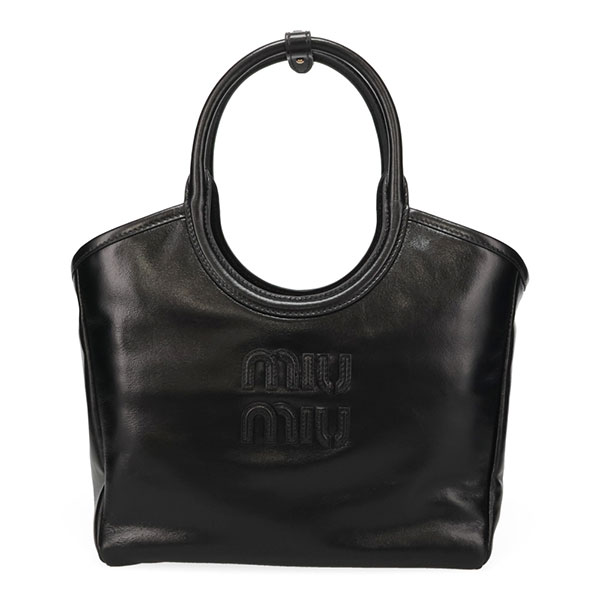 ミュウミュウ バッグ レディース MIUMIU アイビー レザーバッグ 5BA284 2IEO F0002 NERO ブラック