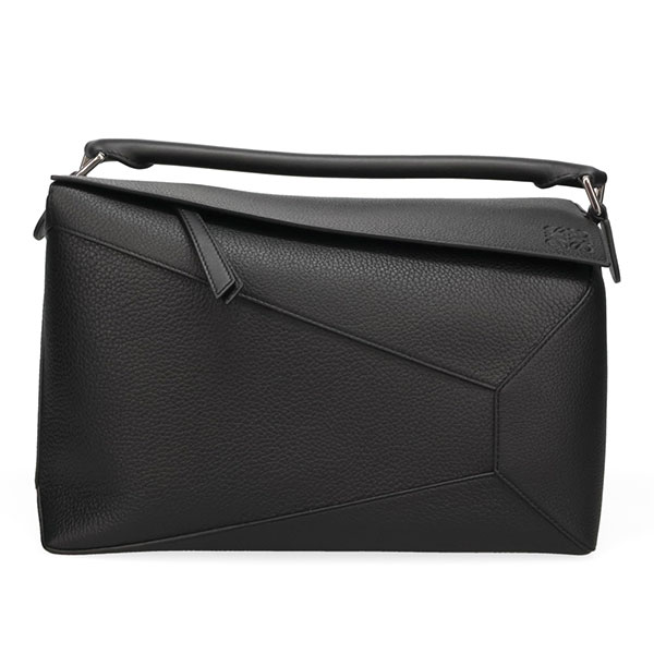 ロエベ 御徒面子 メンズ LOEWE パズルエッジバッグ ラージ グレインカーフ B510P00X05 1100 黒いこと