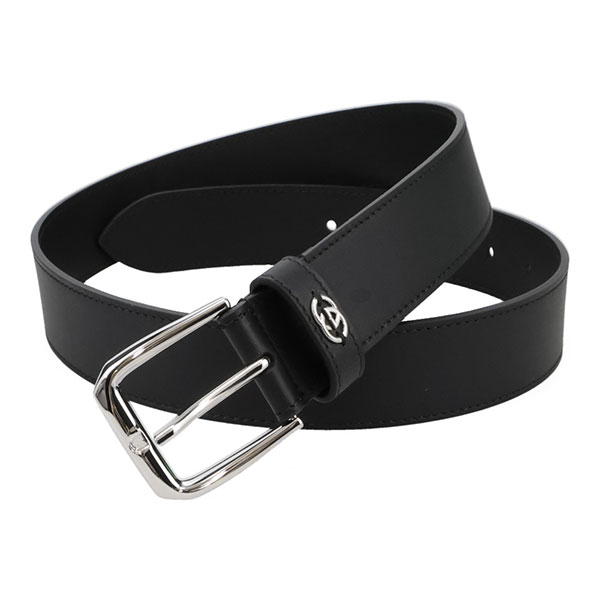 グッチ ベルト メンズ GUCCI インターロッキングG 673921 AP00N 1000 ブラック サイズ85cm