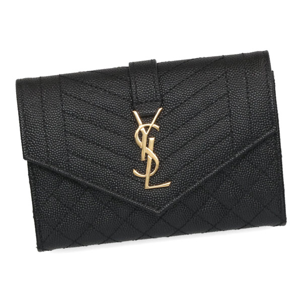 サンローラン 札入れ レディース SAINT LAURENT モノグラム スモールエンベロープウォレット 651026 BOW91 1000 黒いこと