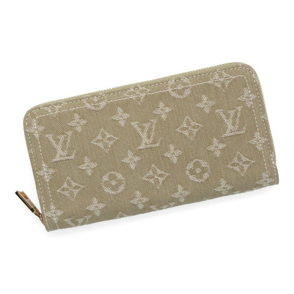 ルイヴィトン 財布 レディース LOUIS VUITTON モノグラムデニム ジッピーウォレット カーキデニム M28297