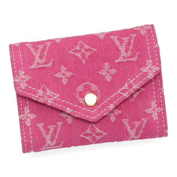 ルイヴィトン 財布 レディース LOUIS VUITTON モノグラムデニム ポルトフォイユヴィクトリーヌ フューシャデニム M27707